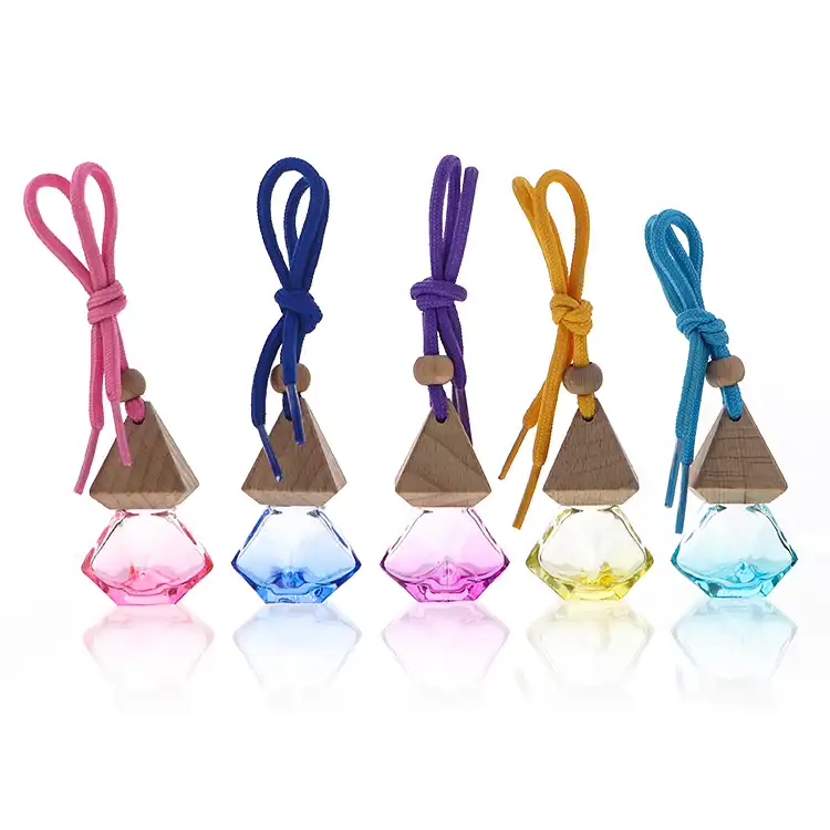 Wholesale 8ml Empty Hanging Multiple Colour Diamond Shape Car Air ...