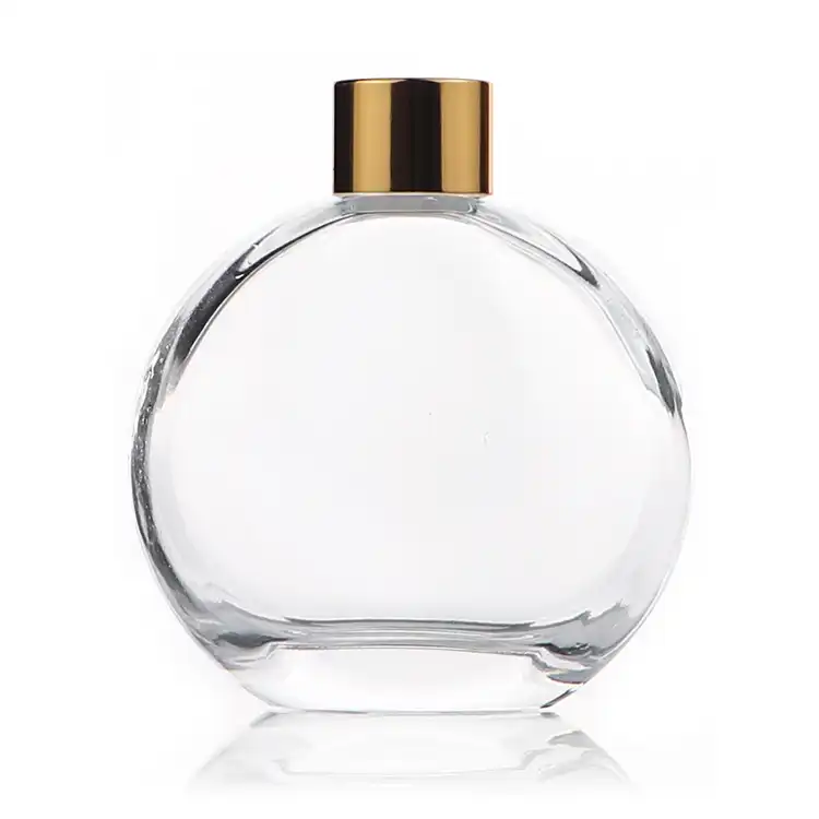 Wholesale 60ml 140ml Flat Round Clear Home Fragrance Reed Diffuser