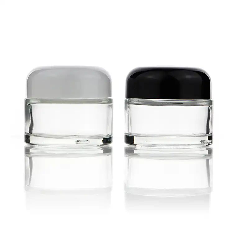 Wholesale 15g 20g 30g 50g Clear Round Cosmetic Containers Glass Cream ...